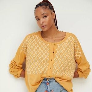 FREE PEOPLE Free Sport Henley Long Sleeve Top